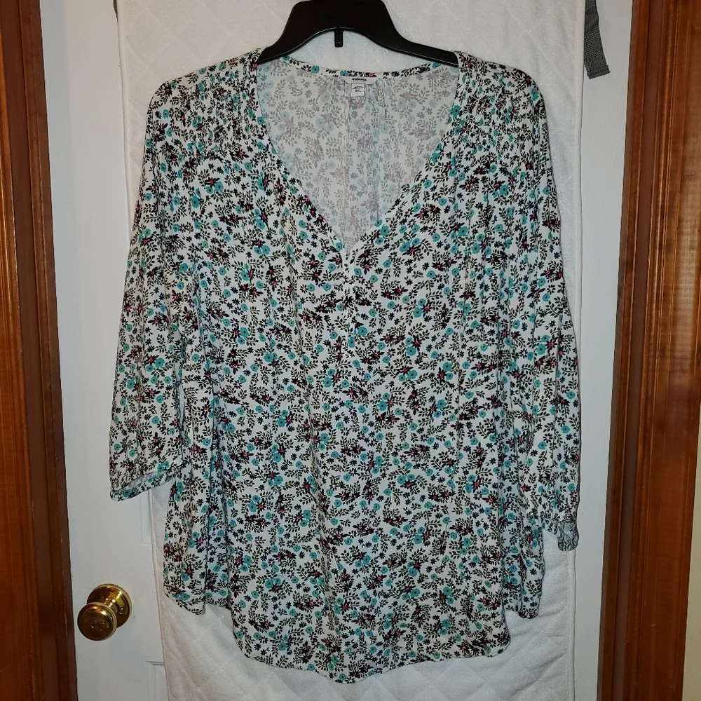 Sonoma XXL floral shirt top blouse NWOT - Picture 1 of 9